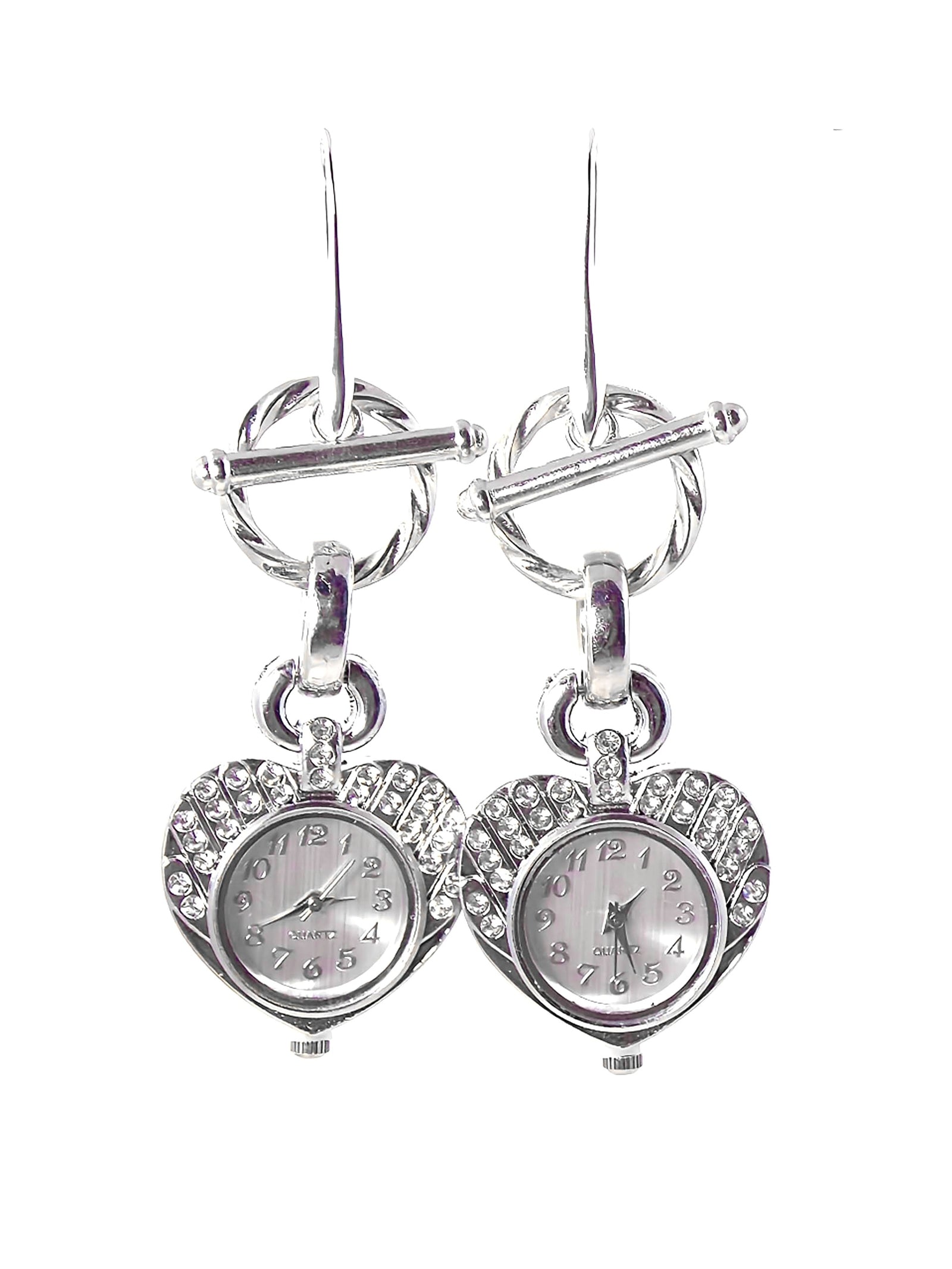 Silver Crystal Watch and Earring Set Crystal Accented Watch Set | Anne Klein main image 3
